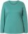 Ulla Popken Basic Round Neck Long Sleeve Slim Fit Cotton Tee Green - T-särgid - 