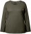 Ulla Popken Basic Round Neck Long Sleeve Slim Fit Cotton Tee Olive - T-särgid - 