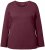 Ulla Popken Basic Round Neck Long Sleeve Slim Fit Cotton Tee Dark Berry - T-särgid - 