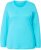 Ulla Popken Basic Round Neck Long Sleeve Slim Fit Cotton Tee Deep Aqua - T-särgid - 