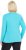 Ulla Popken Basic Round Neck Long Sleeve Slim Fit Cotton Tee Deep Aqua - T-särgid - 