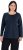 Ulla Popken Basic Round Neck Long Sleeve Slim Fit Cotton Tee Navy Blue - T-särgid - 