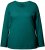 Ulla Popken Basic Round Neck Long Sleeve Slim Fit Cotton Tee Teal Green - T-särgid - 