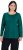 Ulla Popken Basic Round Neck Long Sleeve Slim Fit Cotton Tee Teal Green - T-särgid - 