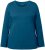 Ulla Popken Basic Round Neck Long Sleeve Slim Fit Cotton Tee Cerulean - T-särgid - 