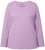 Ulla Popken Basic Round Neck Long Sleeve Slim Fit Cotton Tee Lavender - T-särgid - 