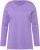 Ulla Popken Basic Round Neck Long Sleeve Slim Fit Cotton Tee Pale Lilac - T-särgid - 