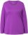 Ulla Popken Basic Round Neck Long Sleeve Slim Fit Cotton Tee Purple - T-särgid - 