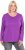 Ulla Popken Basic Round Neck Long Sleeve Slim Fit Cotton Tee Purple - T-särgid - 