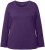 Ulla Popken Basic Round Neck Long Sleeve Slim Fit Cotton Tee Deep Violet - T-särgid - 