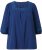 Ulla Popken Embroidered Detail 3/4 Sleeve Tee Dark Blue - Trükitud/pildiga T-särgid naistele - 