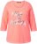 Ulla Popken Make It Amazing 3/4 Sleeve Graphic Tee Coral - Trükitud/pildiga T-särgid naistele - 