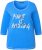 Ulla Popken Make It Amazing 3/4 Sleeve Graphic Tee Pacific Blue - Trükitud/pildiga T-särgid naistele - 