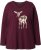 Ulla Popken Fawn Long Sleeve Graphic Tee Plum - Trükitud/pildiga T-särgid naistele - 