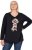 Ulla Popken Sequined Puppy Long Sleeve Graphic Tee Black - Trükitud/pildiga T-särgid naistele - 