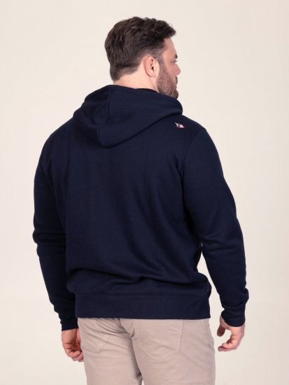 D555 Hector Adventurer Printed Zip Through Hoody Tumesinine - Sviitrid ja dressipluusid - Meeste suured kapuutsiga jakid suurustes 2XL – 14XL