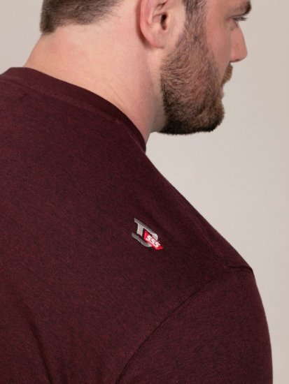 D555 Baldwin Grumpy Old Man Club Print Crew Neck T-shirt Burgundy/ Black Twist - T-särgid - Suured T-särgid 2XL – 14XL