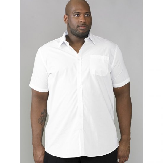 D555 Delmar Easy Iron-Särk Valge - Särgid - Meeste suured särgid 2XL – 8XL