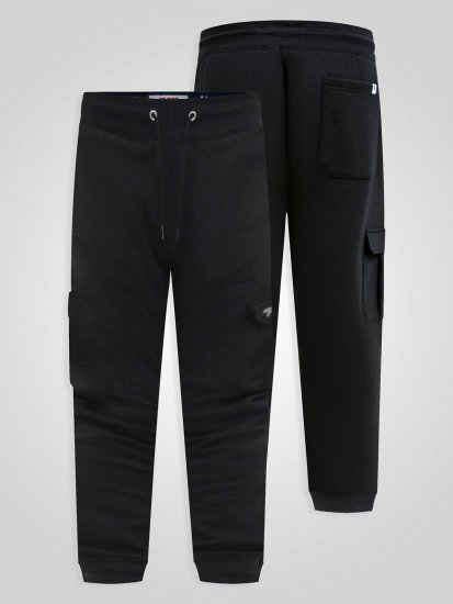 D555 Dexter 1 Cargo Jogger With Bear Embroidery Must - Dressipüksid ja -šortsid - Spordipüksid ja Lühikesed Spordipüksid