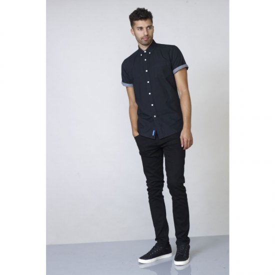 D555 Kevin Oxford Shirt Black - Särgid - Meeste suured särgid 2XL – 8XL