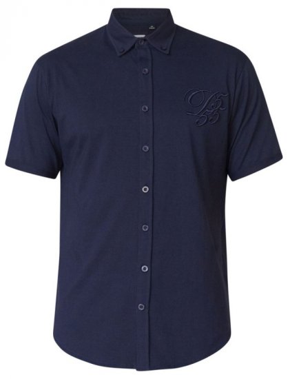D555 Beaver Couture Jersey Shirt Navy - Särgid - Meeste suured särgid 2XL – 8XL