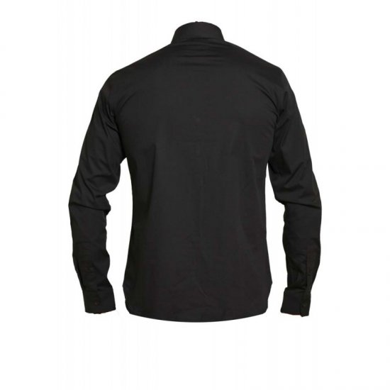 D555 Michael Couture Stretch Shirt Black - Särgid - Meeste suured särgid 2XL – 8XL