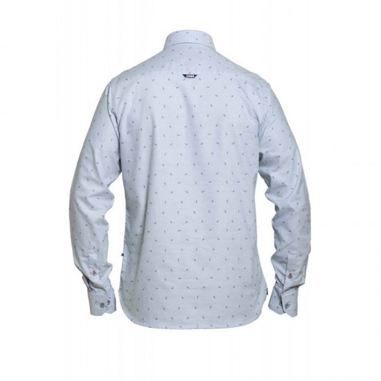 D555 Addington Printed Oxford Shirt Blue - Särgid - Meeste suured särgid 2XL – 8XL