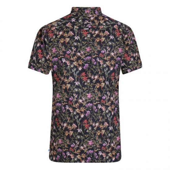 D555 Emmet Floral Shirt Black - Särgid - Meeste suured särgid 2XL – 8XL