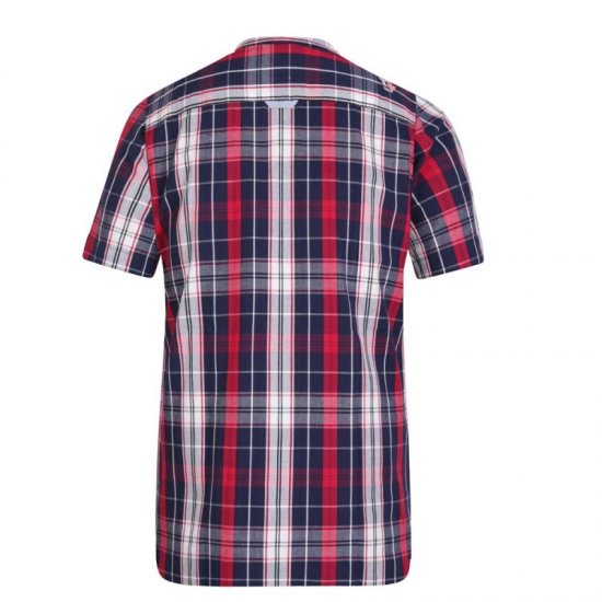 D555 Terell Shirt Navy/Red - Särgid - Meeste suured särgid 2XL – 8XL