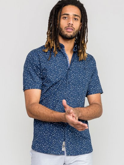D555 FINDON Print Shirt - Särgid - Meeste suured särgid 2XL – 8XL