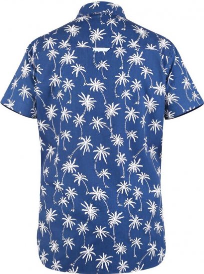 D555 BURLEY Palm Tree Print Shirt - Särgid - Meeste suured särgid 2XL – 8XL