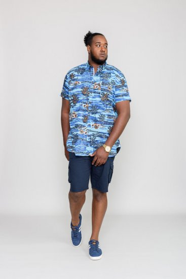 D555 CHARFORD Hawaiian Reverse Printed Shirt - Särgid - Meeste suured särgid 2XL – 8XL