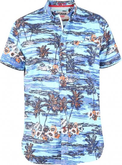 D555 CHARFORD Hawaiian Reverse Printed Shirt - Särgid - Meeste suured särgid 2XL – 8XL