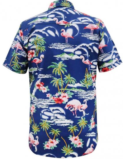 D555 Durham Flamingo Hawaiian Ao Print Shirt - Särgid - Meeste suured särgid 2XL – 8XL