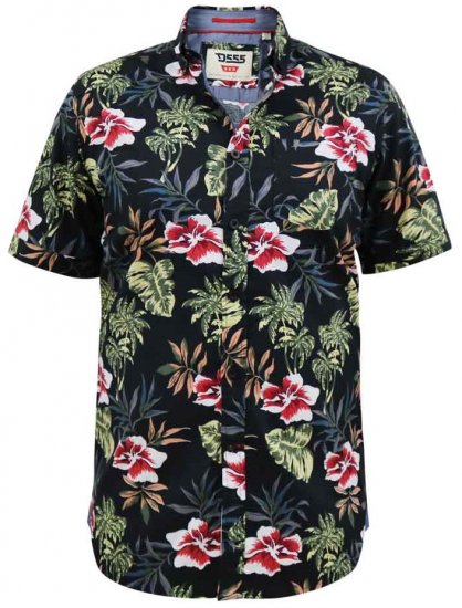 D555 Wilton Hawaiian Ao Print Short Sleeve Shirt - Särgid - Meeste suured särgid 2XL – 8XL