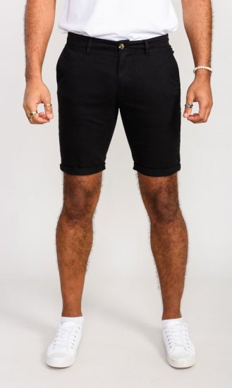 D555 Nelson Stretch Chino Shorts Black - Lühikesed püksid - Lühikesed Püksid suured suurused: W40-W60