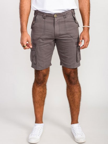 D555 Melton Cotton Cargo Shorts Grey - Lühikesed püksid - Lühikesed Püksid suured suurused: W40-W60