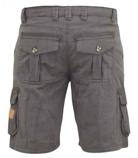 D555 Melton Cotton Cargo Shorts Grey - Lühikesed püksid - Lühikesed Püksid suured suurused: W40-W60