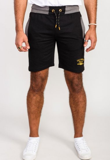 D555 Sutton Elasticated Waist Shorts With Embroidery Black - Dressipüksid ja -šortsid - Spordipüksid ja Lühikesed Spordipüksid