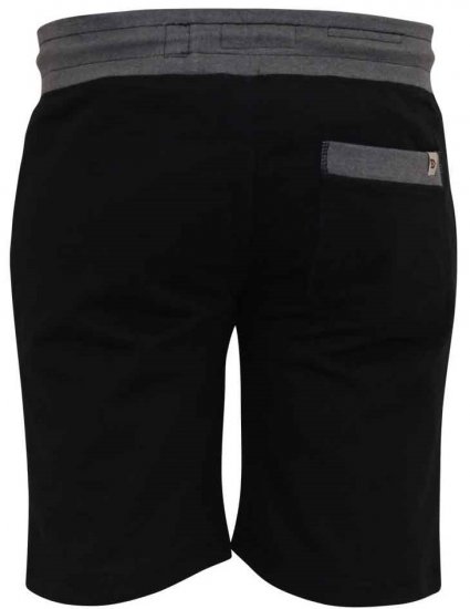 D555 Sutton Elasticated Waist Shorts With Embroidery Black - Dressipüksid ja -šortsid - Spordipüksid ja Lühikesed Spordipüksid