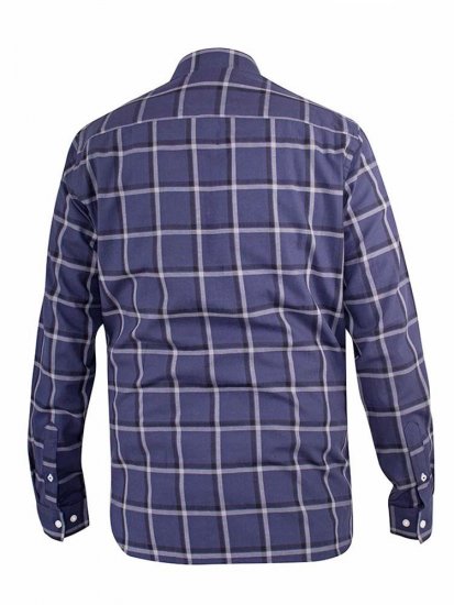 D555 Townsville Check Button Down Collar Shirt Navy - Särgid - Meeste suured särgid 2XL – 8XL
