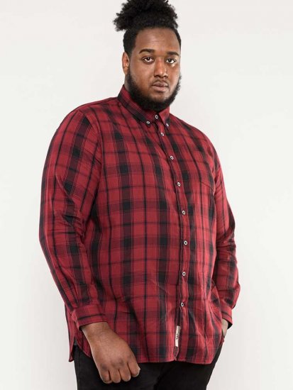 D555 Benalla Check Long Sleeve Button Down Shirt - Särgid - Meeste suured särgid 2XL – 8XL