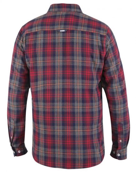 D555 Abbot LS Flannel Shirt - Särgid - Meeste suured särgid 2XL – 8XL
