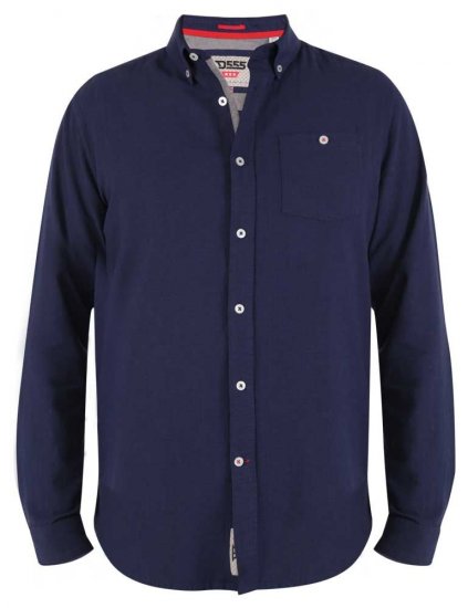 D555 Sennon LS Linen Mix Shirt - Särgid - Meeste suured särgid 2XL – 8XL
