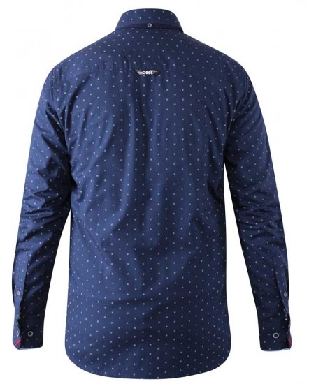 D555 Chilton LS Shirt Navy - Särgid - Meeste suured särgid 2XL – 8XL
