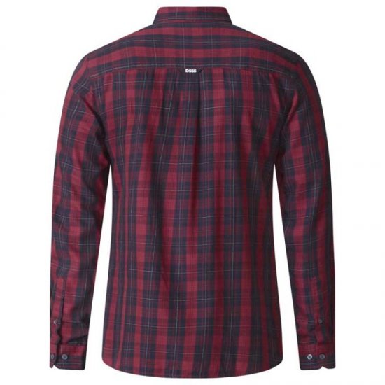 D555 Theo Long Sleeve Check Shirt - Särgid - Meeste suured särgid 2XL – 8XL