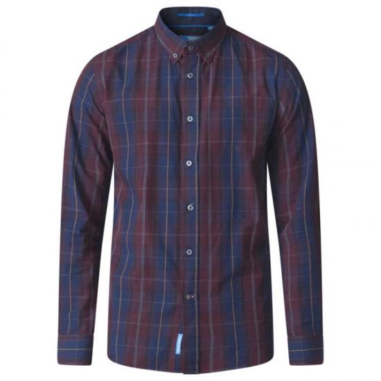 D555 Grady Long Sleeve Check Shirt - Särgid - Meeste suured särgid 2XL – 8XL