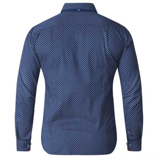 D555 Lavar Long Sleeve Diamond Printed Shirt - Särgid - Meeste suured särgid 2XL – 8XL