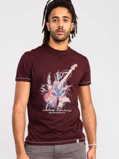 D555 Redbourn Lightning Bolt Guitar Printed T-Shirt - T-särgid - Suured T-särgid 2XL – 14XL