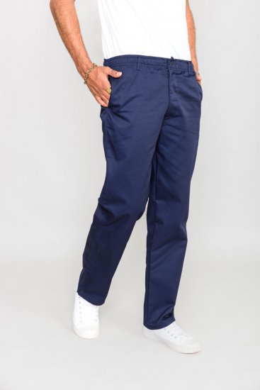 D555 Basilio Pants with elasticated waist Navy - Teksad ja püksid - Meeste suured teksad W40 – W70